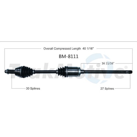 Surtrack Axle Cv Axle Shaft, Bm-8111 BM-8111